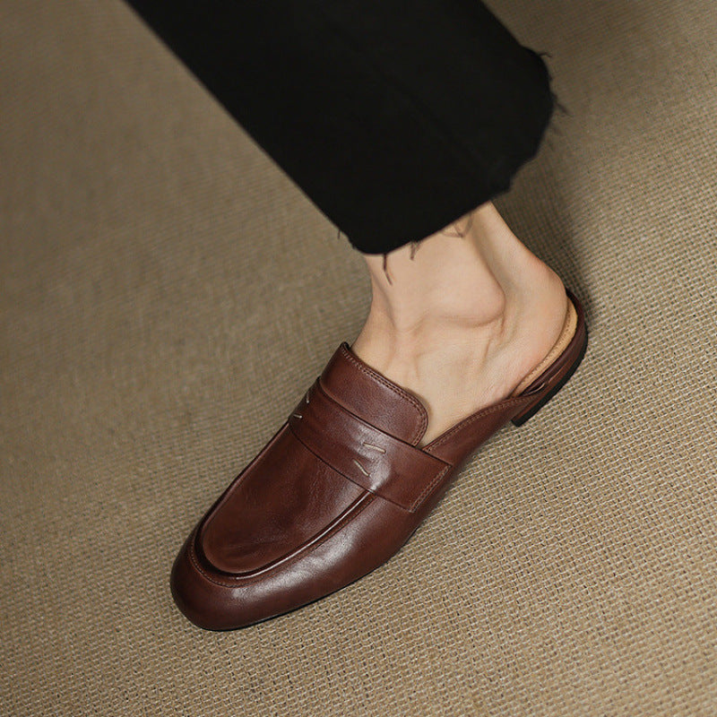 Serin Mules en Cuir Authentique