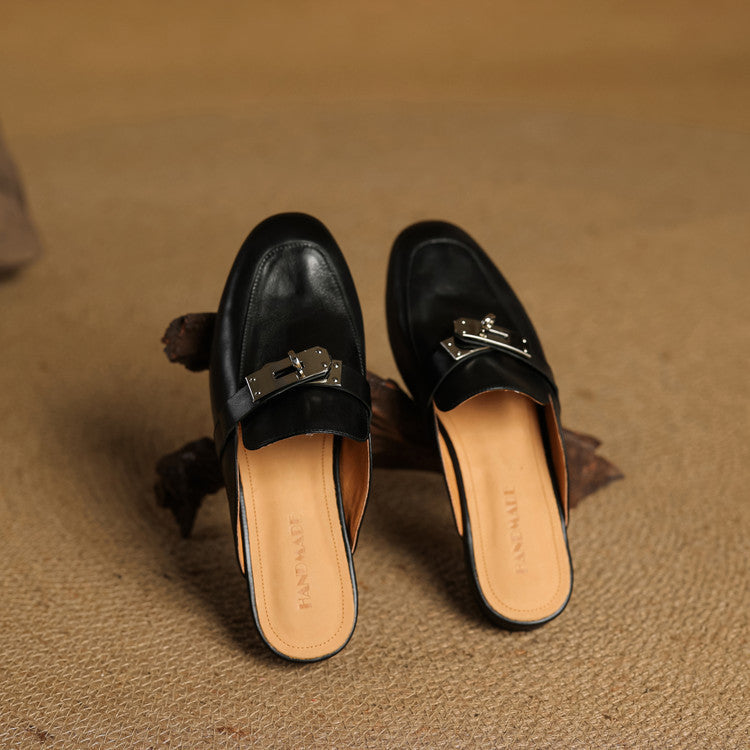 Carla Mules en Cuir Authentique