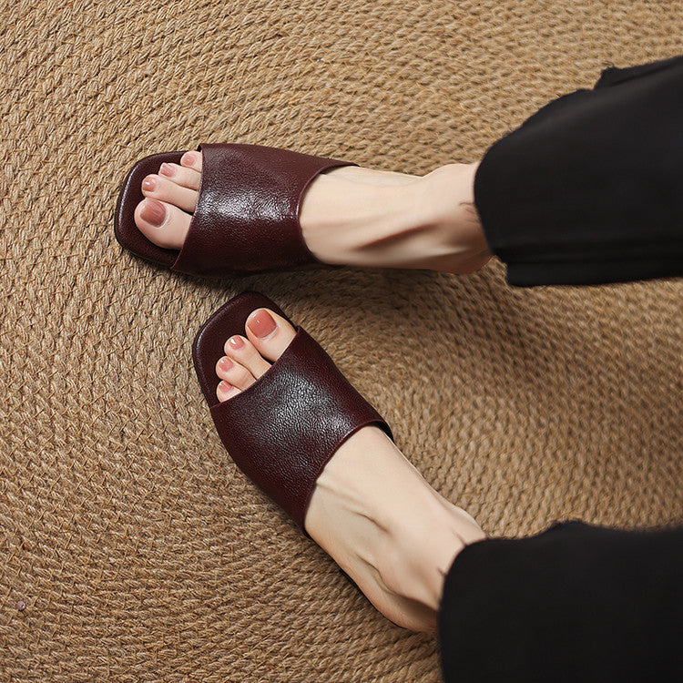Authentic Leather Mules