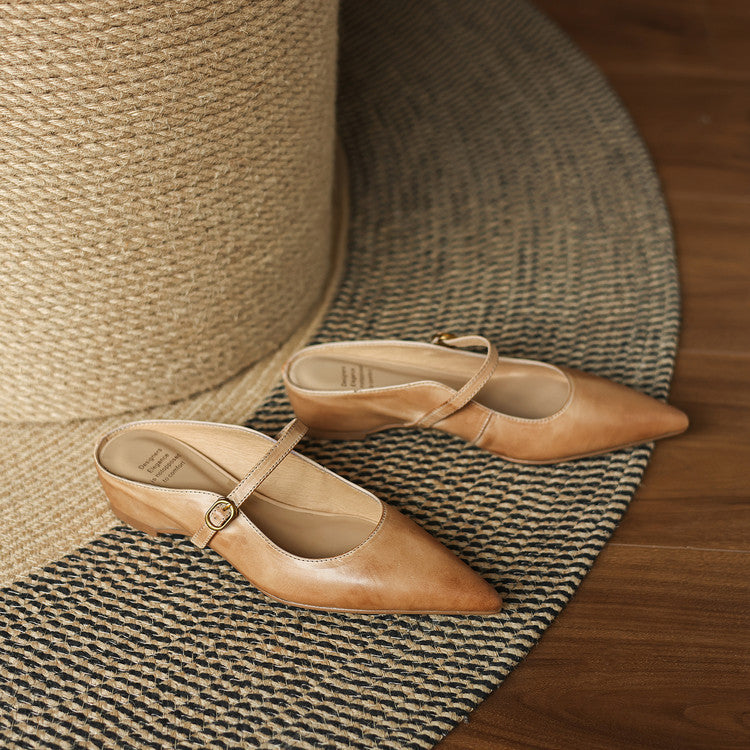 Authentic Leather Neok Mules