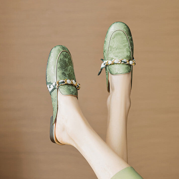 Véritable Mules en Cuir Lumor