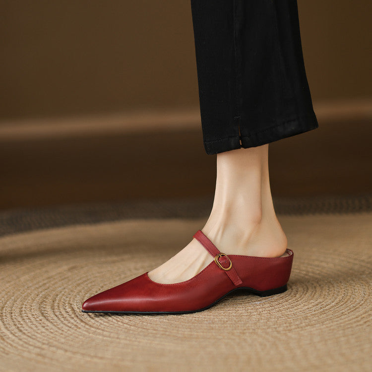 Authentic Leather Neok Mules