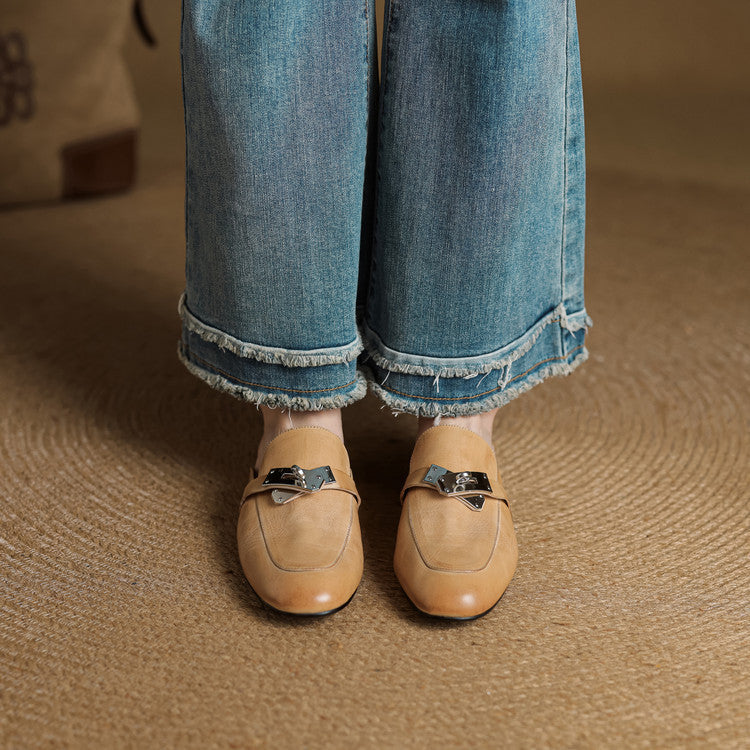 Carla Mules en Cuir Authentique