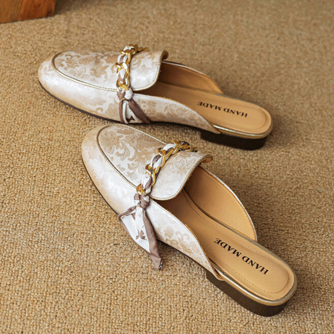 Véritable Mules en Cuir Lumor