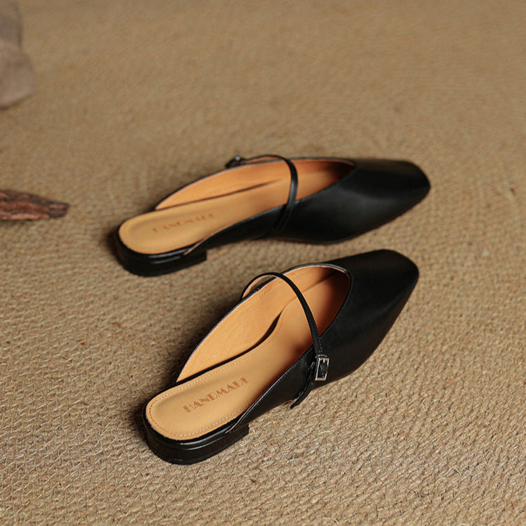 Authentic Leather Miral Mules