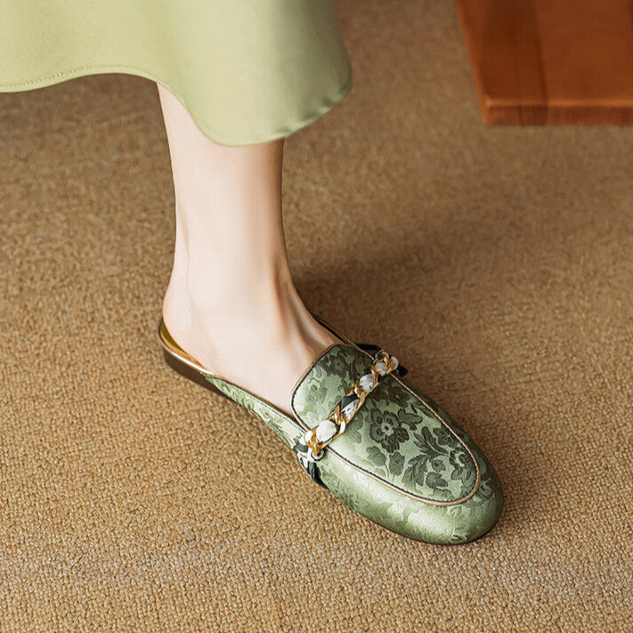 Véritable Mules en Cuir Lumor