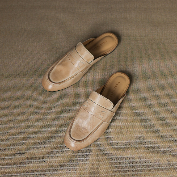 Serin Mules en Cuir Authentique