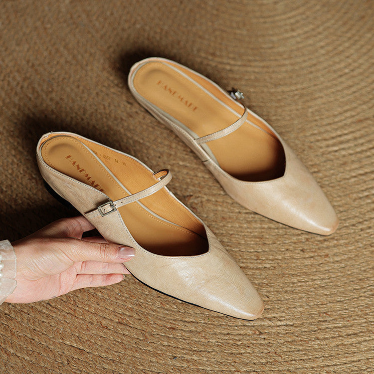 Véritable Mules en Cuir Orella