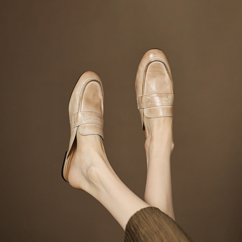 Serin Mules en Cuir Authentique