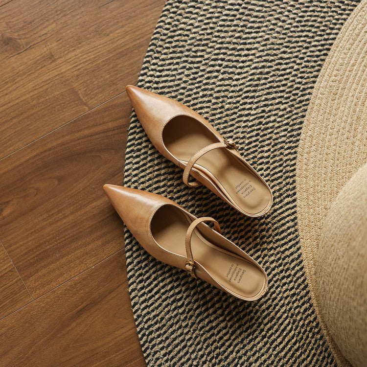Authentic Leather Neok Mules