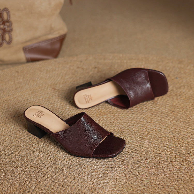 Authentic Leather Mules