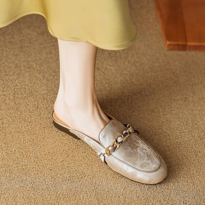 Véritable Mules en Cuir Lumor
