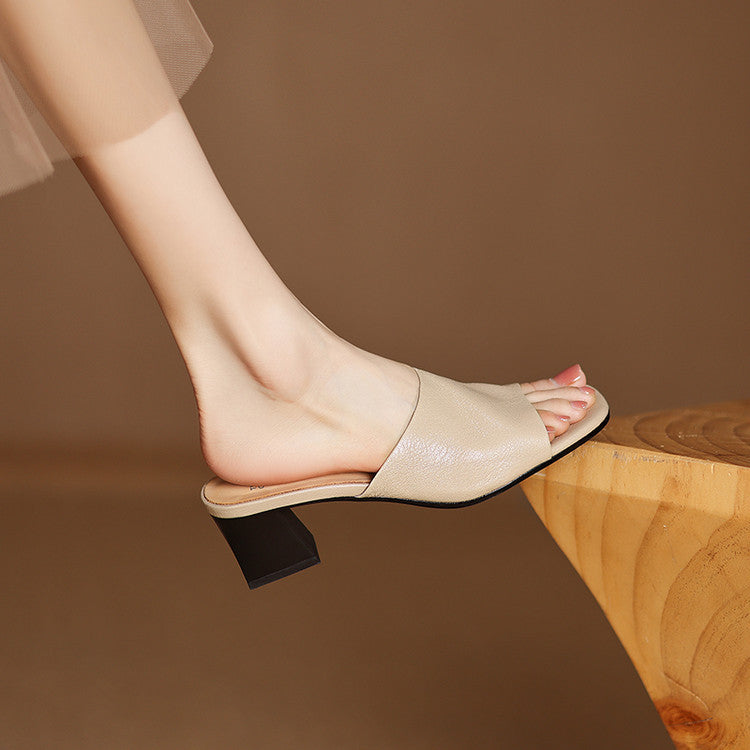 Authentic Leather Mules