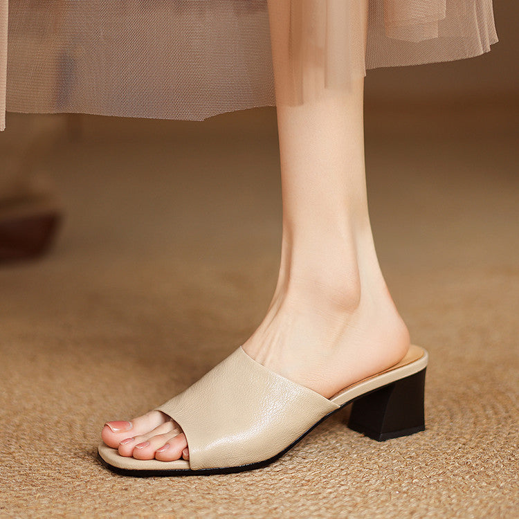 Authentic Leather Mules