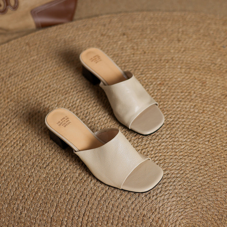 Authentic Leather Mules