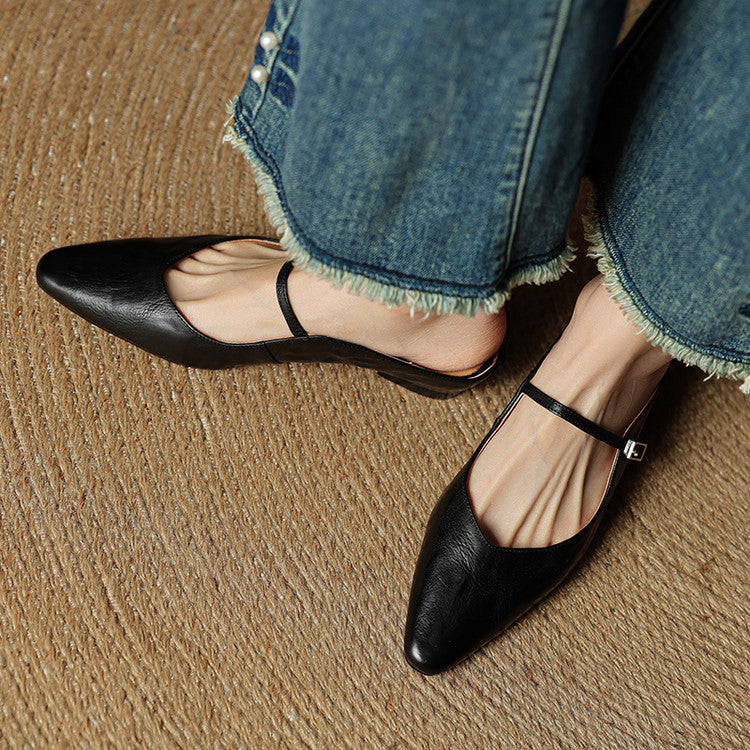 Véritable Mules en Cuir Orella