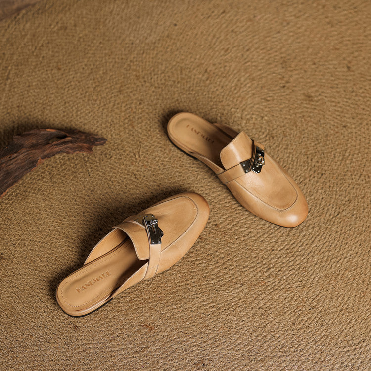 Carla Mules en Cuir Authentique
