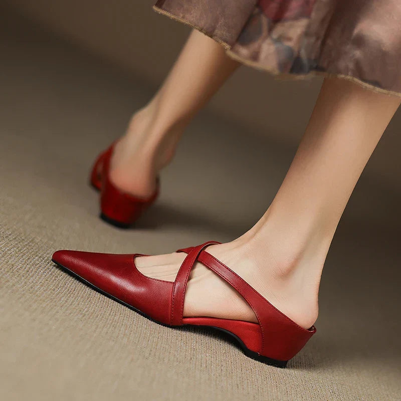 Aluna Mules en Cuir Authentique