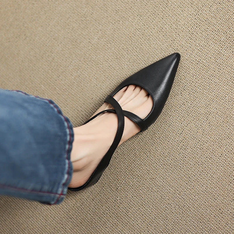 Aluna Mules en Cuir Authentique