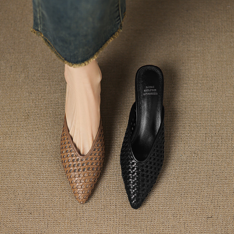 Olivia Mules en Cuir Authentique