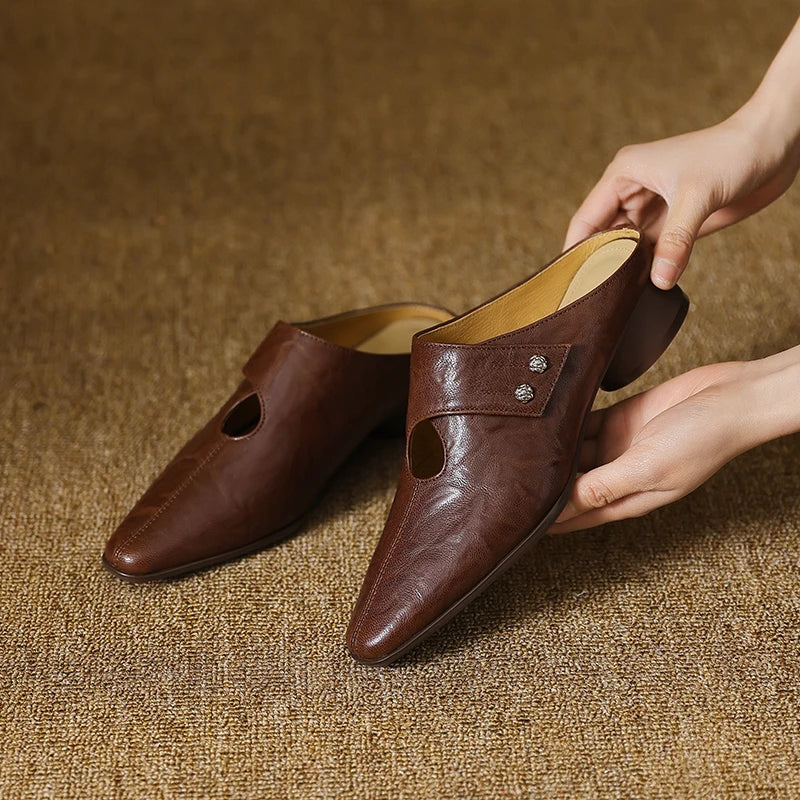 Genuine Leather Agnit Mules