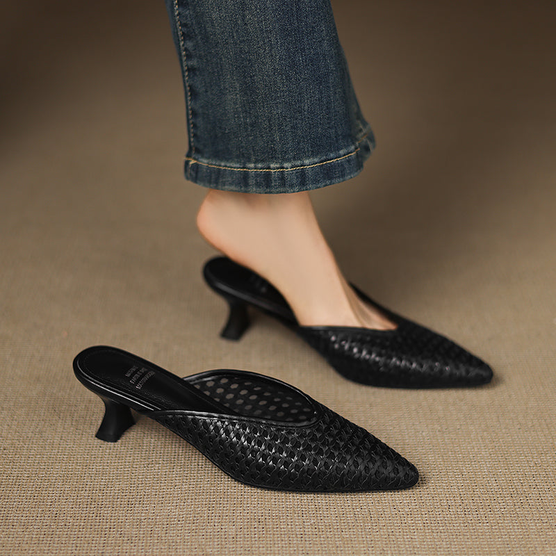 Olivia Mules en Cuir Authentique