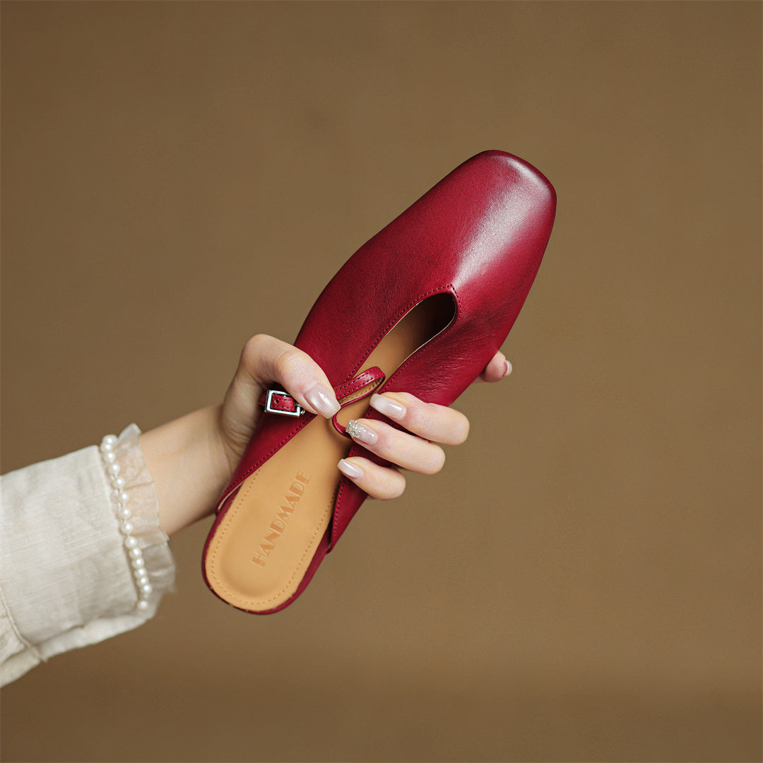 Authentic Leather Miral Mules