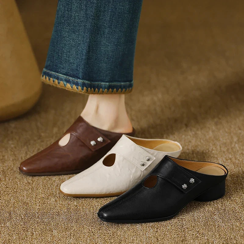 Genuine Leather Agnit Mules