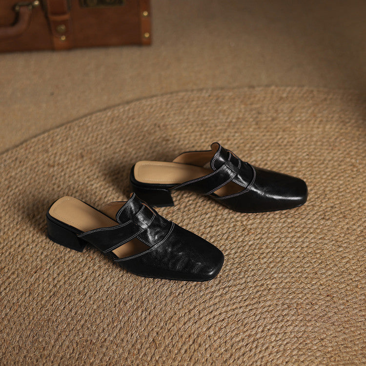 Authentic Leather Ivora Mules