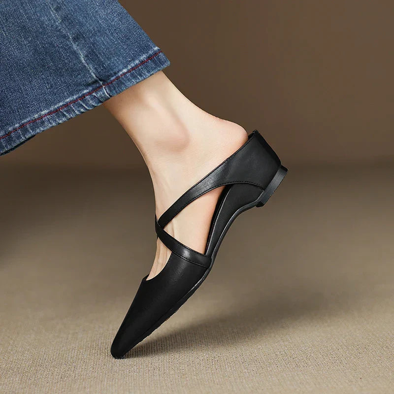 Aluna Mules en Cuir Authentique