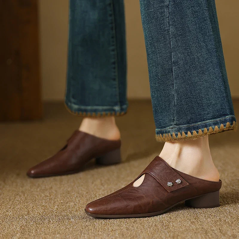 Genuine Leather Agnit Mules