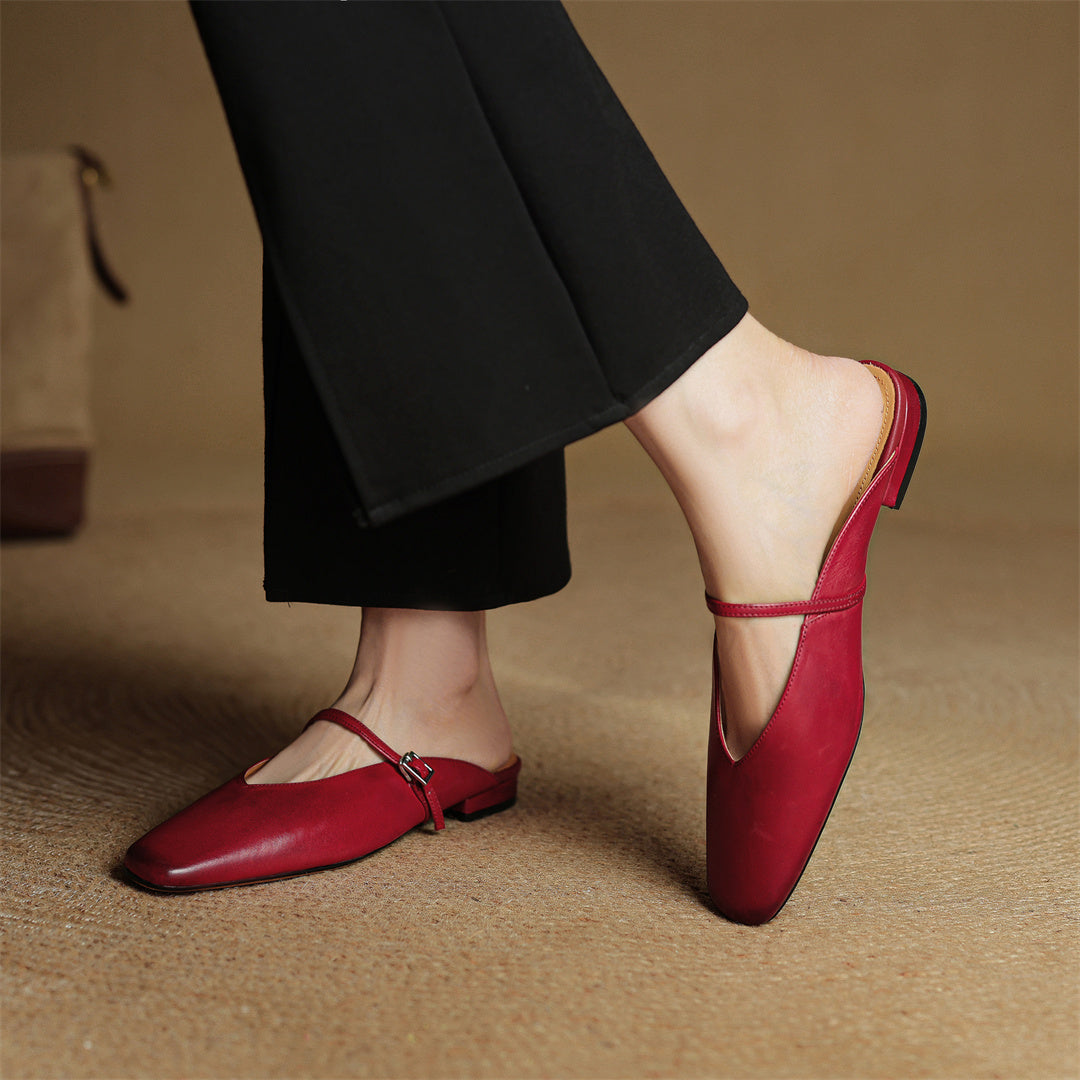 Authentic Leather Miral Mules