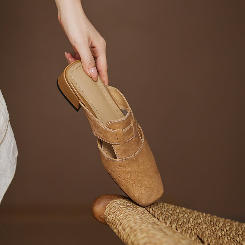 Authentic Leather Ivora Mules