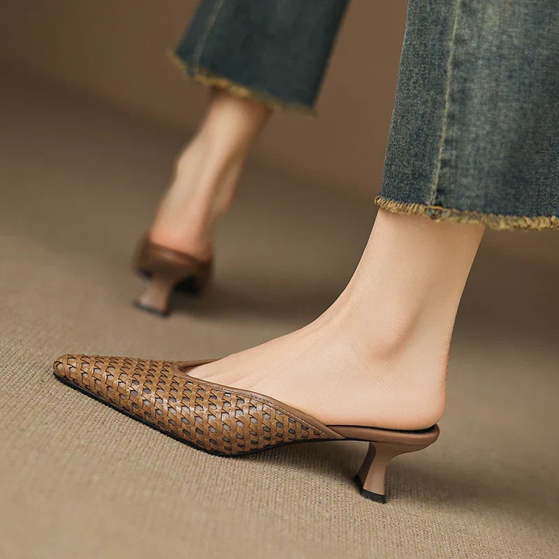 Olivia Mules en Cuir Authentique