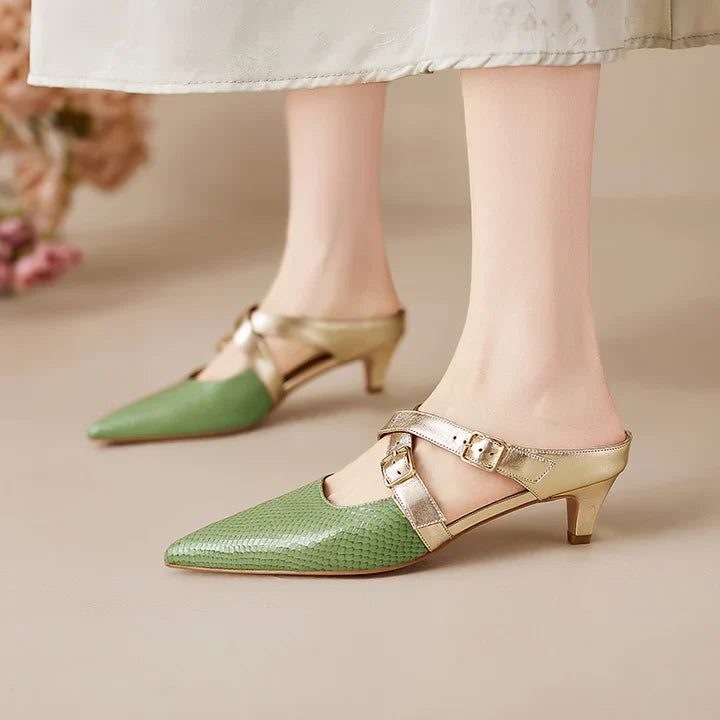 Zelle Genuine Leather Mules