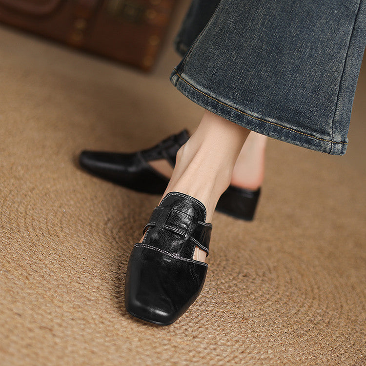 Authentic Leather Ivora Mules