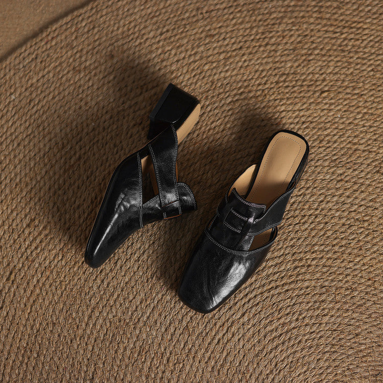 Authentic Leather Ivora Mules