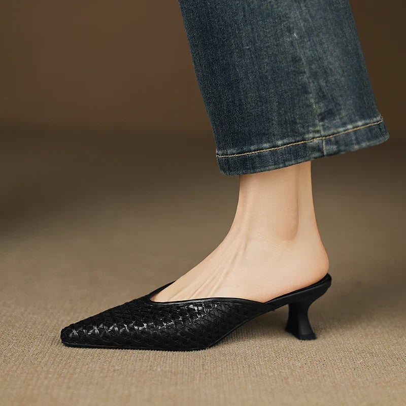 Olivia Mules en Cuir Authentique