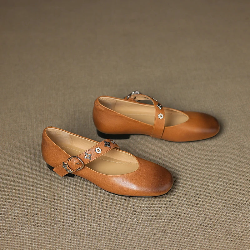 Elda Ballerinas en Cuir Authentique