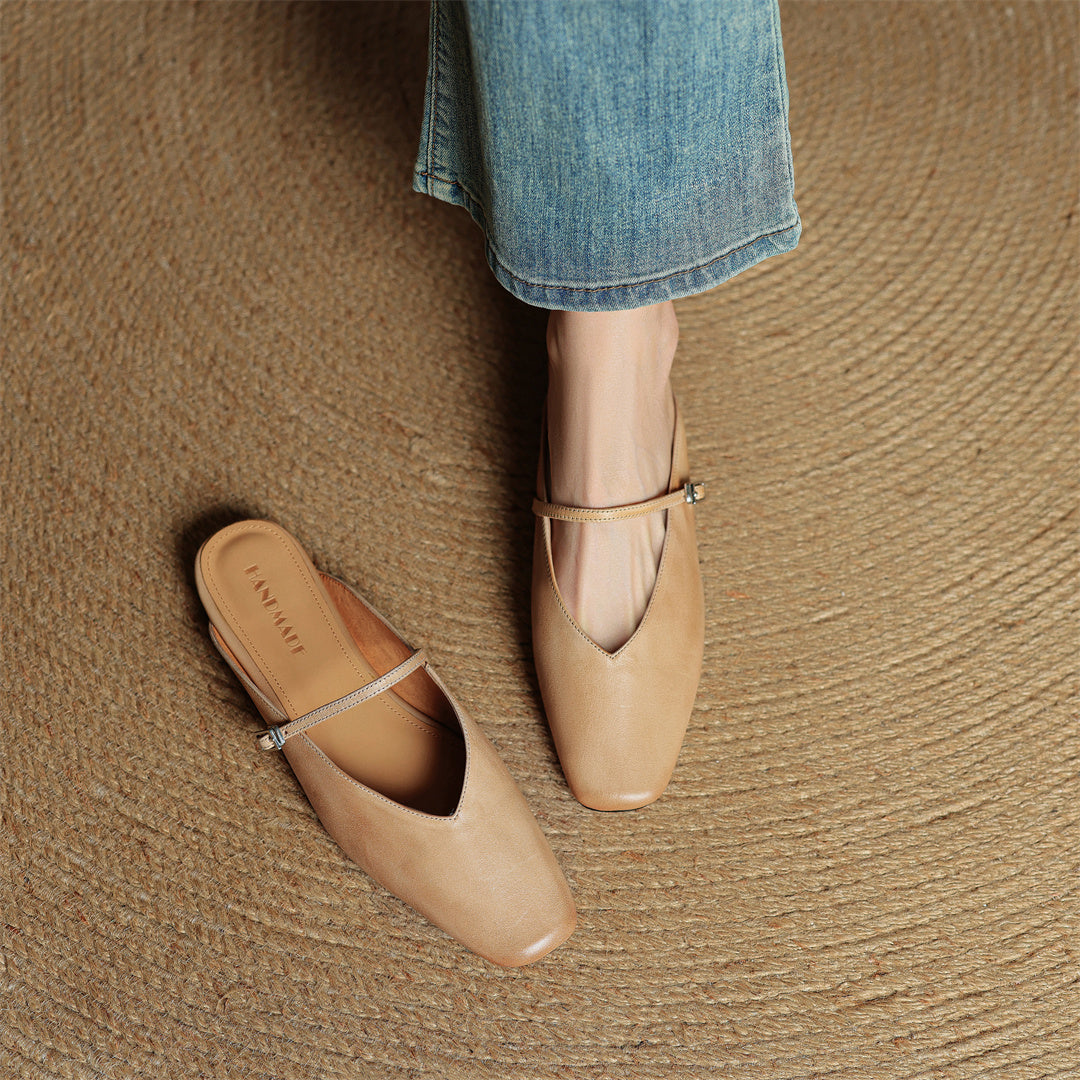 Authentic Leather Miral Mules