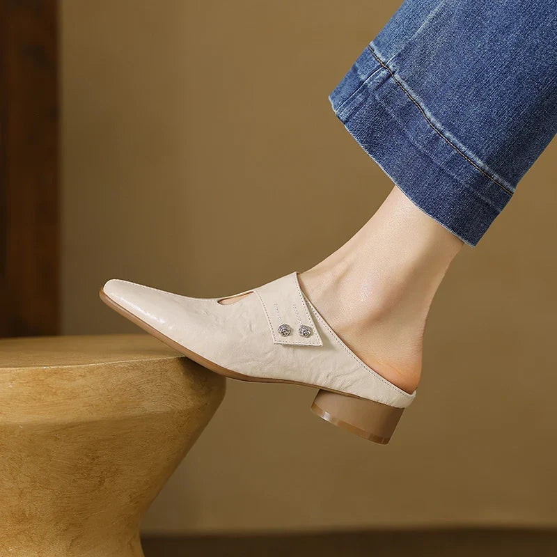 Genuine Leather Agnit Mules