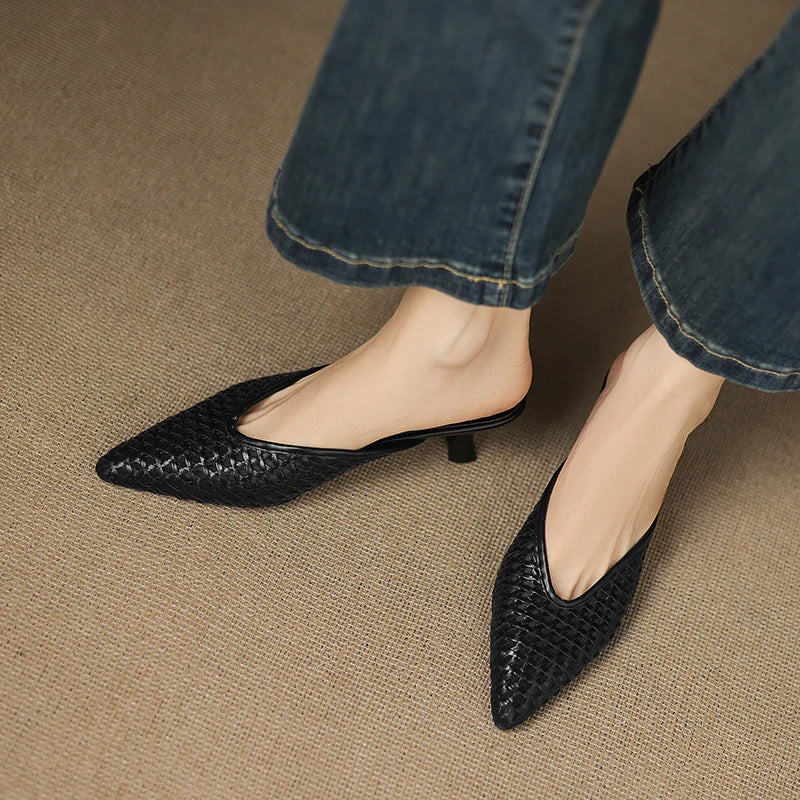 Olivia Mules en Cuir Authentique