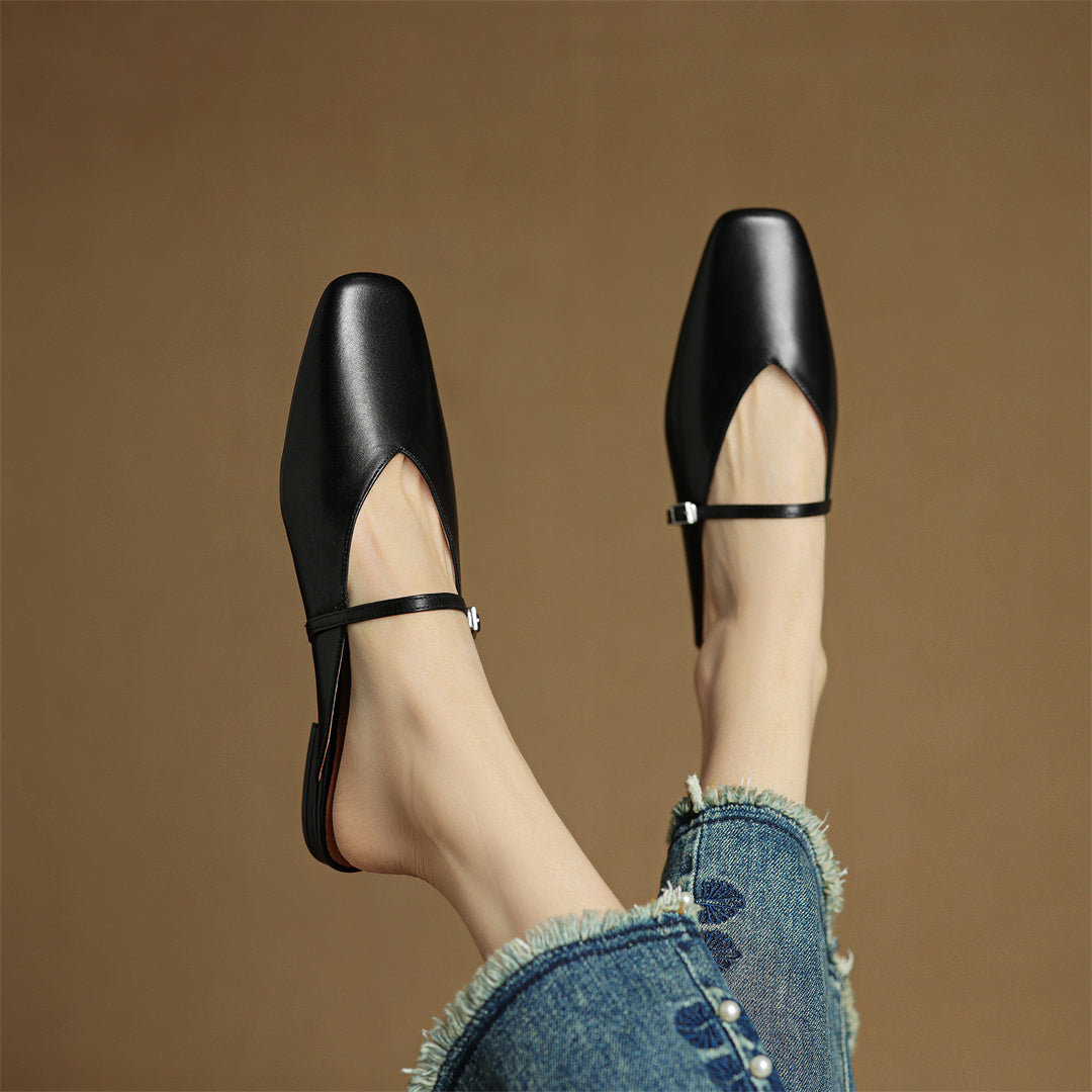 Authentic Leather Miral Mules