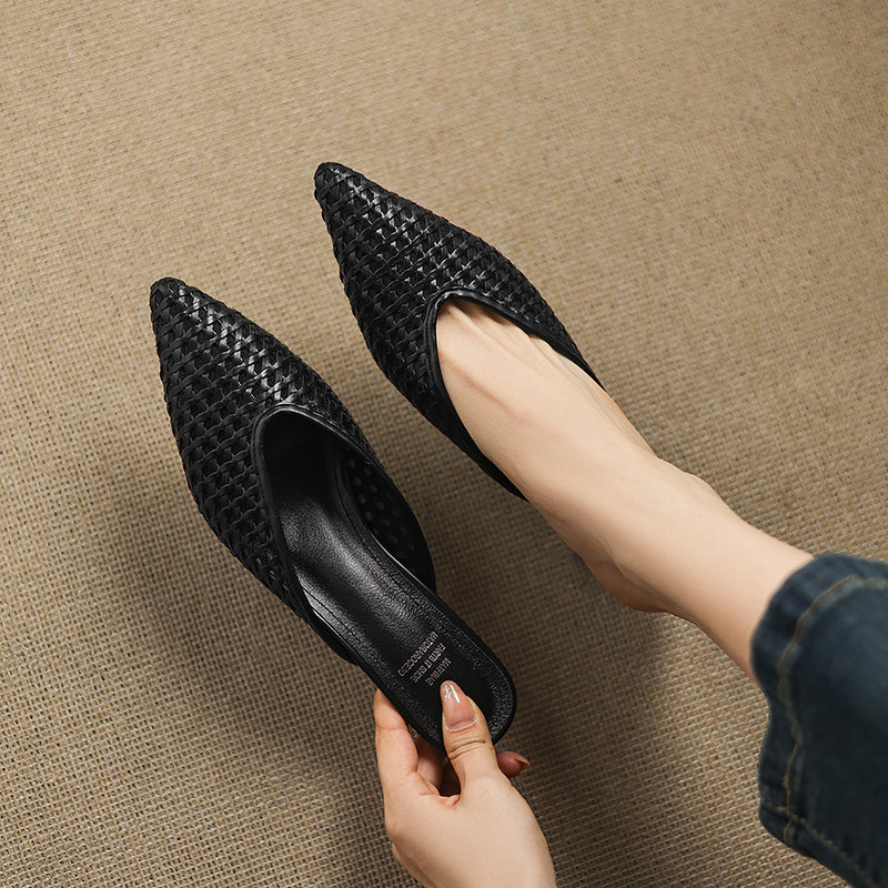 Olivia Mules en Cuir Authentique
