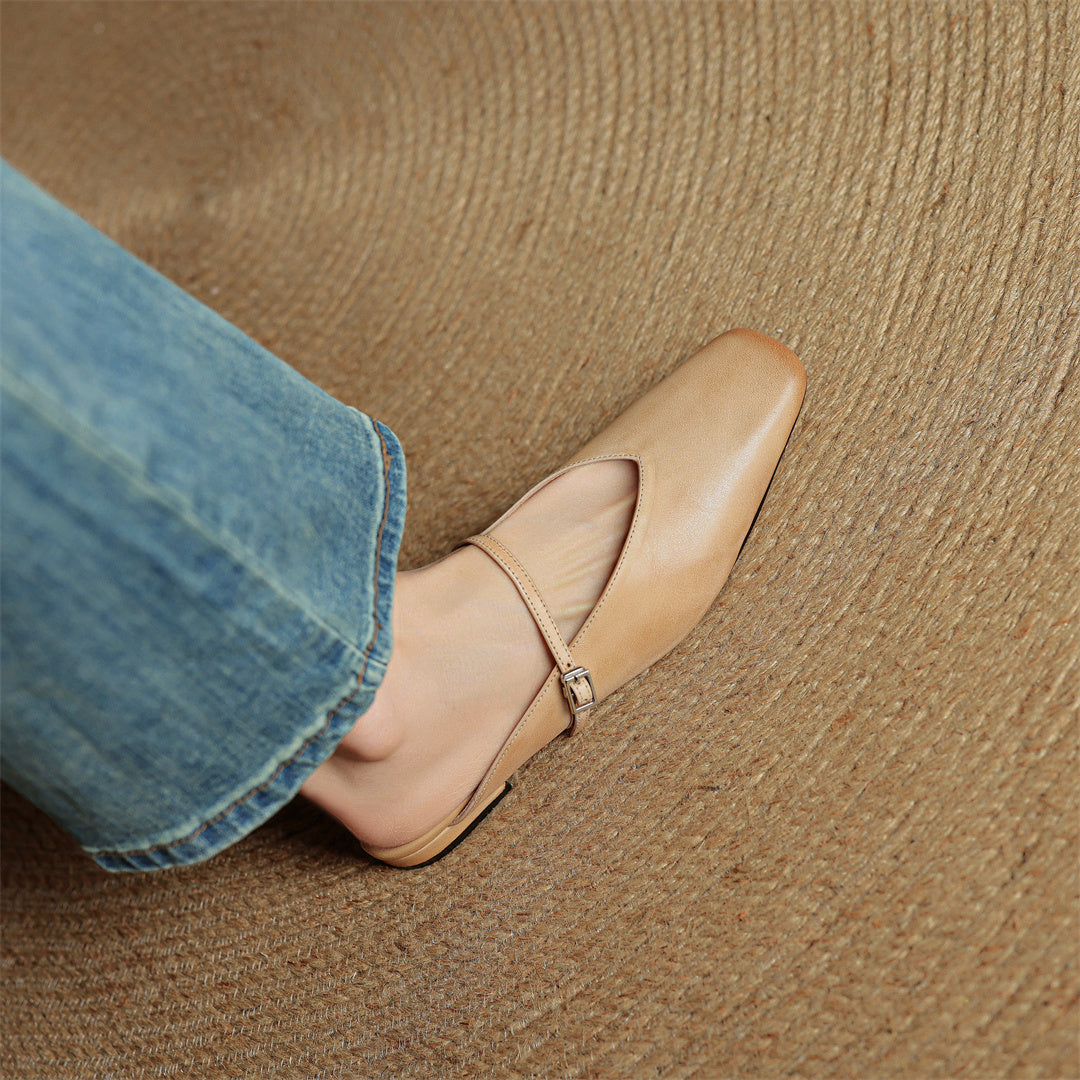 Authentic Leather Miral Mules