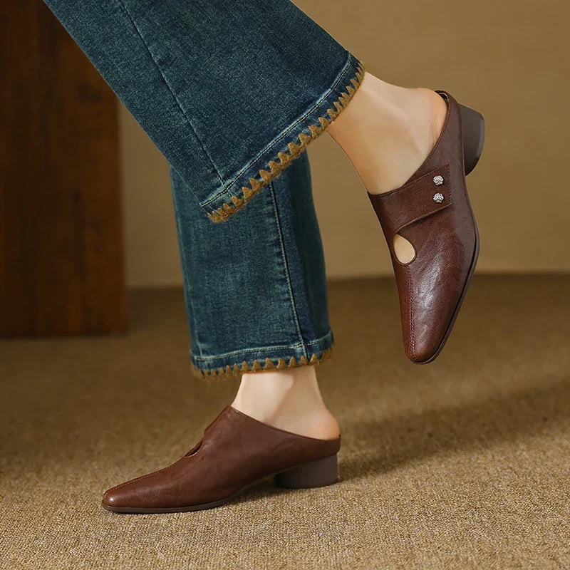 Genuine Leather Agnit Mules