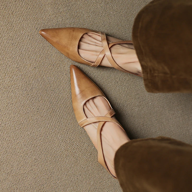 Aluna Mules en Cuir Authentique