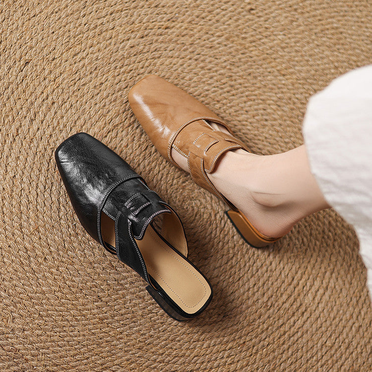 Authentic Leather Ivora Mules