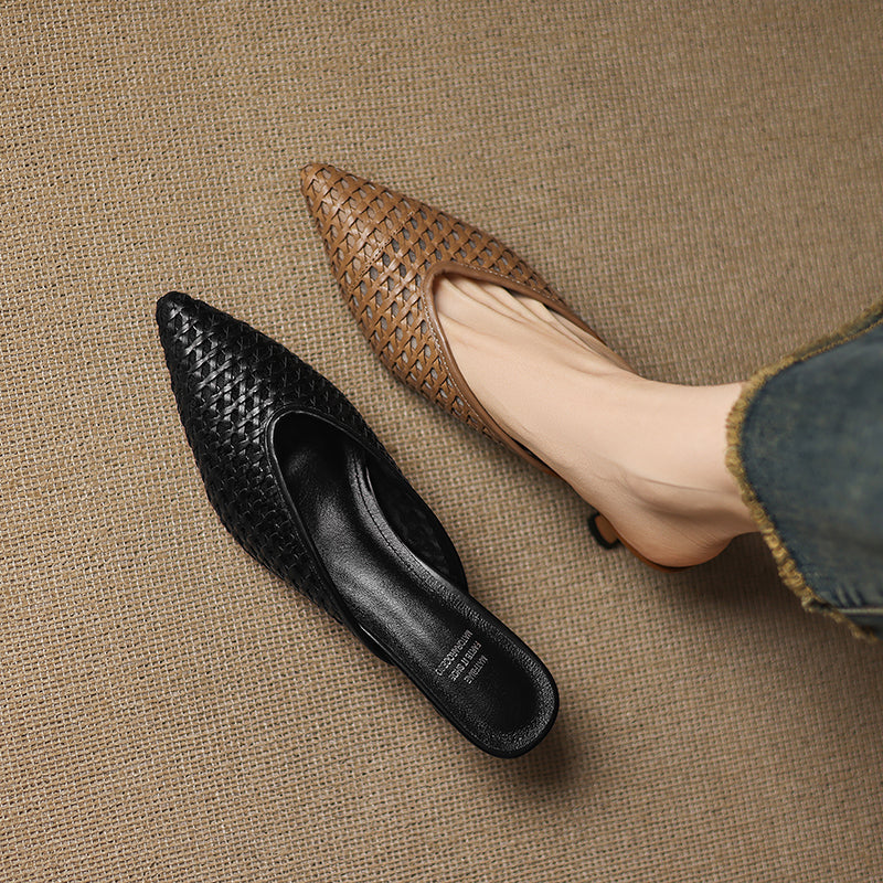 Olivia Mules en Cuir Authentique
