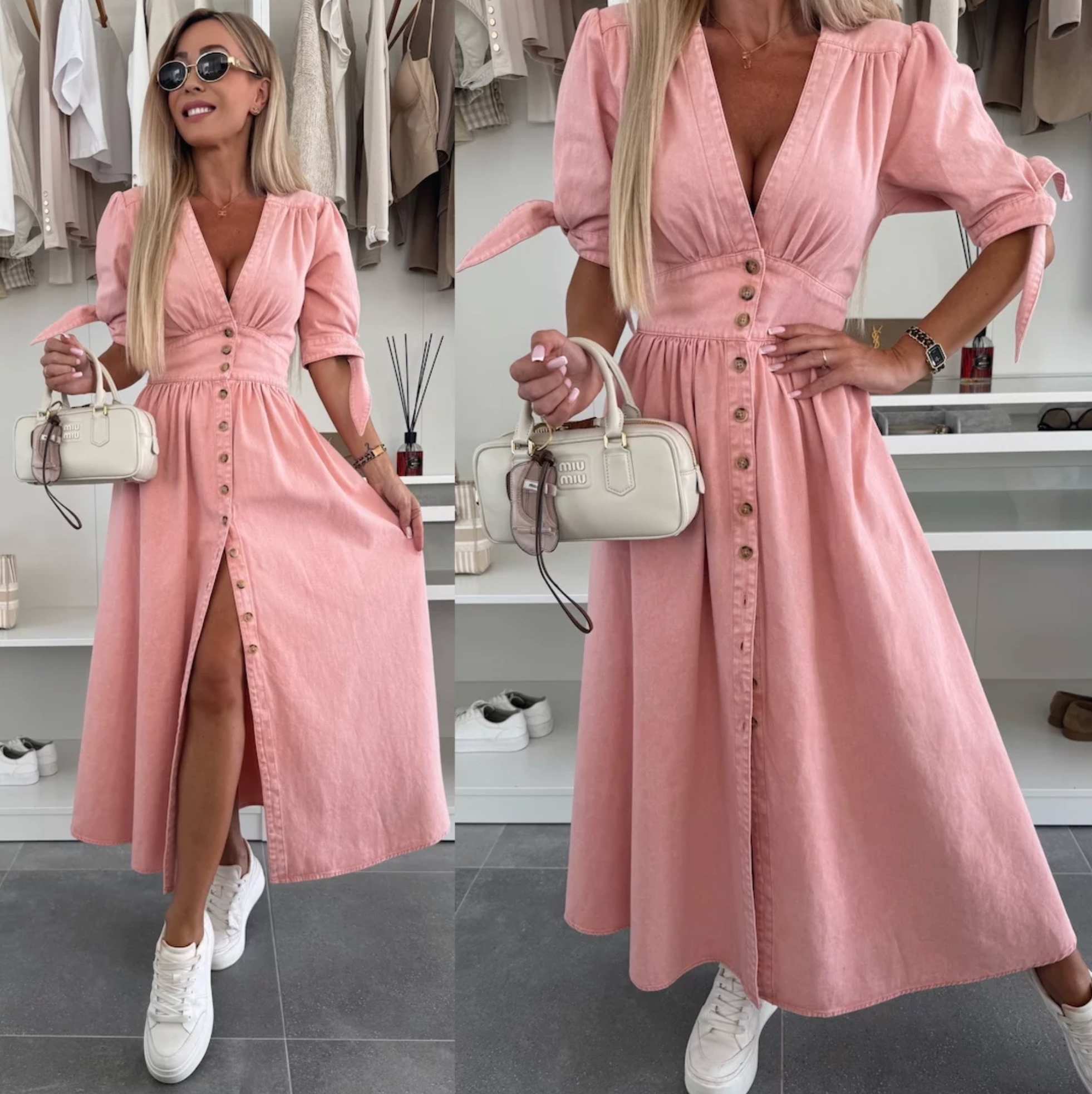 AliceLeon™ | Robe en denim vibrante